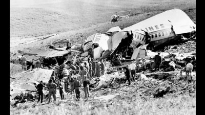 The wreckage of the Air India Boeing 707 near Mont Blanc. (HT Archive) The wreckage of the Air India Boeing 707 near Mont Blanc. (HT Archive)