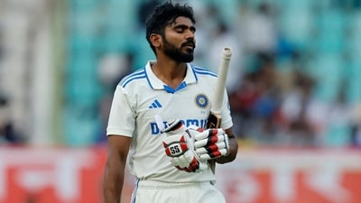 Local boy KS Bharat was one of the many Indian batters to get a start but he too like the rest of them threw it away, getting out to Bashir. (Reuters)