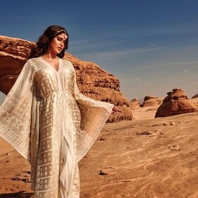 Like Janhvi Kapoor, slip into an ivory gold silk kaftan set for a tropical wedding (Photo: Instagram)