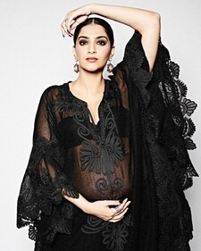 Actor Sonam Kapoor Ahuja takes the combo of style and comfort a notch higher in a sheer kaftan ensemble (Photo: Instagram)