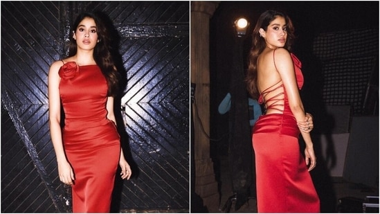 Janhvi Kapoor's romantic red backless gown is the perfect Valentine's Day look. (Instagram)