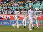 India's Jasprit Bumrah , second left, celebrates the wicket of England's Joe Root. India's Jasprit Bumrah , second left, celebrates the wicket of England's Joe Root.