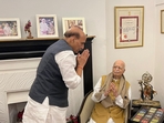 A file photo of Rajnath Singh with Lal Krishna Advani