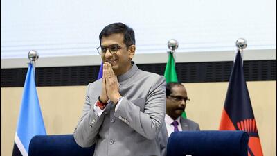 . Chief Justice of India (CJI) Justice DY Chandrachud during the inaugural event of the Commonwealth Attorneys and Solicitors General Conference 2024 in Delhi on Saturday. (ANI) . Chief Justice of India (CJI) Justice DY Chandrachud during the inaugural event of the Commonwealth Attorneys and Solicitors General Conference 2024 in Delhi on Saturday. (ANI)