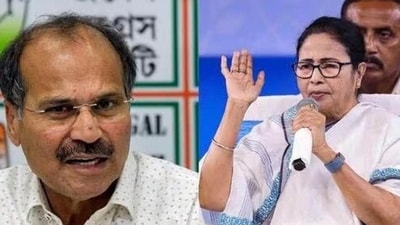 Bengal Congress president Adhir Ranjan Chowdhury and Mamata Banerjee Bengal Congress president Adhir Ranjan Chowdhury and Mamata Banerjee