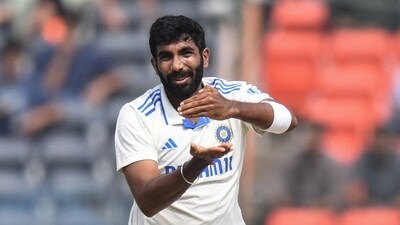India's Jasprit Bumrah reacts after delivering a ball during the third day of the first Test cricket match between India and England (AFP) India's Jasprit Bumrah reacts after delivering a ball during the third day of the first Test cricket match between India and England (AFP)