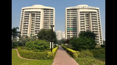 Chintels Paradiso condominium has nine towers with 532 flats. (Parveen Kumar/HT Photo) Chintels Paradiso condominium has nine towers with 532 flats. (Parveen Kumar/HT Photo)