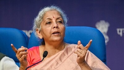 FM Nirmala Sitharaman during the Post Budget Press Conference at National Media Centre in New Delhi on Thursday. (HT Photo) FM Nirmala Sitharaman during the Post Budget Press Conference at National Media Centre in New Delhi on Thursday. (HT Photo)