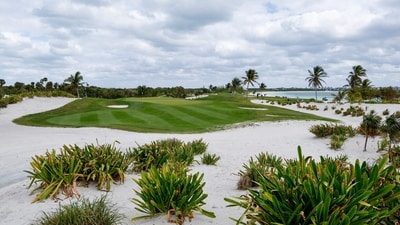 GREAT EXUMA ISLAND, BAHAMAS - JANUARY 21: A general view of the seventh hole during the first round of The Bahamas Great Abaco Classic in Great Abaco Island, The Bahamas. Mike Mulholland/Getty Images/AFP (Photo by Mike Mulholland / GETTY IMAGES NORTH AMERICA / Getty Images via AFP) (Getty Images via AFP) GREAT EXUMA ISLAND, BAHAMAS - JANUARY 21: A general view of the seventh hole during the first round of The Bahamas Great Abaco Classic in Great Abaco Island, The Bahamas. Mike Mulholland/Getty Images/AFP (Photo by Mike Mulholland / GETTY IMAGES NORTH AMERICA / Getty Images via AFP) (Getty Images via AFP)
