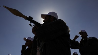 A Houthi follower holds an RPG launcher as he parades during a protest to decry the U.S.-led strikes on Houthi targets and to show support to Palestinians in the Gaza Strip, amid the ongoing conflict between Israel and the Palestinian Islamist group Hamas, near Sanaa, Yemen January 25, 2024. REUTERS/Khaled Abdullah (REUTERS)