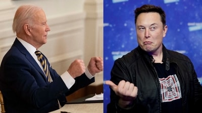 US President Joe Biden and Tesla CEO Elon Musk
