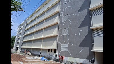Navi Mumbai, India -Friday. 22, 2023:Multi-level parking projects near railway stations at Belapur in Navi Mumbai, India, on Friday, December 22, 2023. (Photo by Bachchan Kumar/ HT PHOTO) (HT PHOTO)