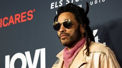 Lenny Kravitz at the MusiCares Person of the Year Gala on February 2, 2024. (REUTERS)