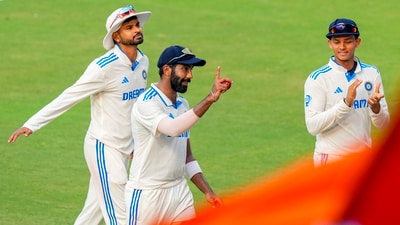 With figures of 6/45, teammates clapping, the crowd on their feet and the Indian flag flying high, Bumrah was a calm man; he had done his job. He had produced a spectacular bowling performance on a flat deck that would be talked about for many years. (PTI) With figures of 6/45, teammates clapping, the crowd on their feet and the Indian flag flying high, Bumrah was a calm man; he had done his job. He had produced a spectacular bowling performance on a flat deck that would be talked about for many years. (PTI)
