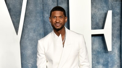 Usher at the Vanity Fair Oscar Party on March 12, 2023, (AP) Usher at the Vanity Fair Oscar Party on March 12, 2023, (AP)