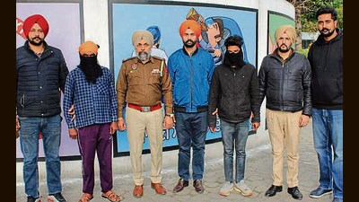 The accused in the custody of Khanna police. (HT)