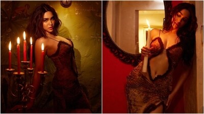 Sharvari Wagh's latest photoshoot has set the internet ablaze. The actor took to Instagram to share pictures of herself dressed in a stunning animal-printed ensemble. Fashion photographer Sasha Jairam clicked Sharvari's clicks in the outfit. She captioned the photos, "The candle story." Scroll down to check out the photos. (Instagram) Sharvari Wagh's latest photoshoot has set the internet ablaze. The actor took to Instagram to share pictures of herself dressed in a stunning animal-printed ensemble. Fashion photographer Sasha Jairam clicked Sharvari's clicks in the outfit. She captioned the photos, "The candle story." Scroll down to check out the photos. (Instagram)