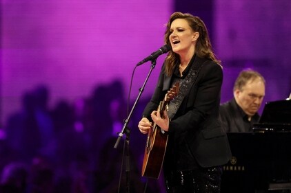 Brandy Clark performs during the MusiCares Person of the Year Gala on February 2, 2024. (REUTERS)
