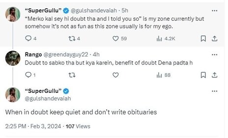 Gulshan Devaiah shared a post on X.