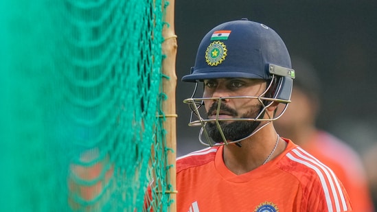 India's Virat Kohli during a practice session (PTI)