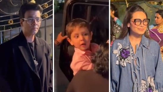 Many stars from Bollywood attended Karan Johar's kids' birthday party.