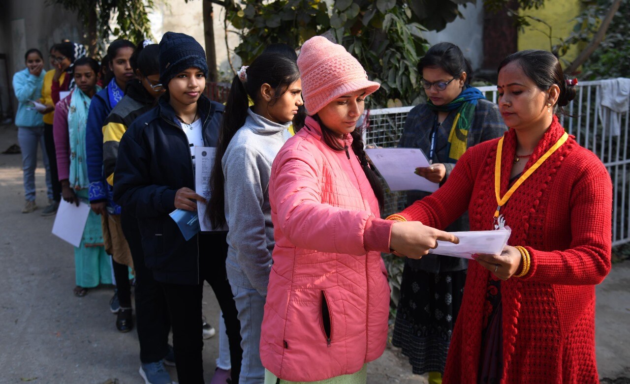 Bihar Board 12th Exam: Students reach exam centre for Shift 1 