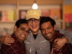 Vidhu Vinod Chopra with IPS Manoj Kumar Sharma and actor Vikrant Massey. Vidhu Vinod Chopra with IPS Manoj Kumar Sharma and actor Vikrant Massey.