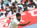 India's Mukesh Kumar delivers a ball during the second day of the second Test cricket match between India and England at the Y.S. Rajasekhara Reddy cricket stadium in Visakhapatnam India's Mukesh Kumar delivers a ball during the second day of the second Test cricket match between India and England at the Y.S. Rajasekhara Reddy cricket stadium in Visakhapatnam