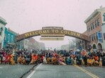 Golden, Colorado hosts annual 'Goldens in Golden' event despite heavy snowfall. Golden, Colorado hosts annual 'Goldens in Golden' event despite heavy snowfall.