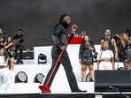 Burna Boy at the Coachella Music and Arts Festival on April 21, 2023. Burna Boy at the Coachella Music and Arts Festival on April 21, 2023.