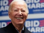 U.S. President Joe Biden reacts as he attends the opening of the Biden for President campaign office in Wilmington, Delaware, U.S., February 3, 2024 (REUTERS/Joshua Roberts)