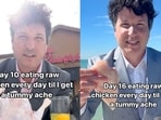 The man has been consuming raw chicken every day in the name of a ‘science experiment’. The man has been consuming raw chicken every day in the name of a ‘science experiment’.