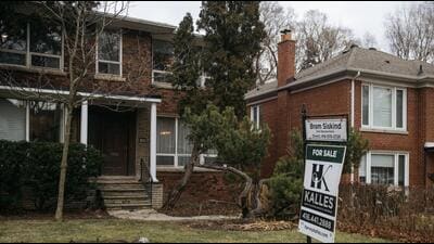 A home for sale in Toronto, Ontario, Canada. (Bloomberg)