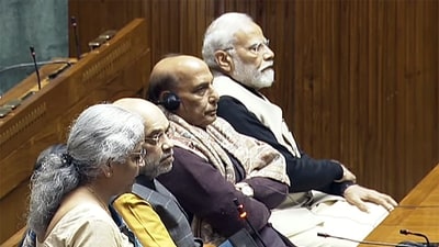 PM Modi's statement outside Parliament on the opening day of the Budget session began and ended by saying, “Ram-Ram”. (ANI)