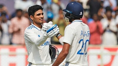 The day began with James Anderson removing Rohit Sharma and Yashasvi Jaiswal. Then Shubman Gill staged a fightback, but he started off on a shaky note. But he slowly found his mometum, and ended up bagging his third Test ton. (BCCI-X)