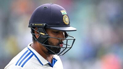 India's captain Rohit Sharma gestures as he walks back to the pavilion after his dismissal during Day 3. (AFP) India's captain Rohit Sharma gestures as he walks back to the pavilion after his dismissal during Day 3. (AFP)