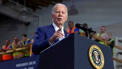 President Joe Biden speaks about investment in rail projects, Dec. 8, 2023, in Las Vegas (AP Photo/Manuel Balce Ceneta, File) (AP) President Joe Biden speaks about investment in rail projects, Dec. 8, 2023, in Las Vegas (AP Photo/Manuel Balce Ceneta, File) (AP)