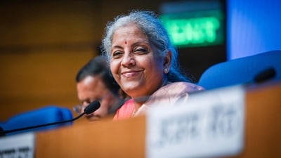 FM Nirmala Sitharaman during the Post Budget Press Conference at National Media Centre, in New Delhi, India, on Thursday, February 1, 2024. (Photo by Raj K Raj/ Hindustan Times) (Hindustan Times) FM Nirmala Sitharaman during the Post Budget Press Conference at National Media Centre, in New Delhi, India, on Thursday, February 1, 2024. (Photo by Raj K Raj/ Hindustan Times) (Hindustan Times)