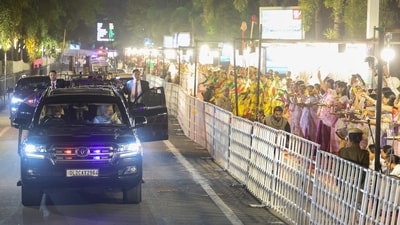 "After programmes in Odisha, landed to a very warm welcome in Assam. Thankful to the people of Guwahati for the affection," PM Modi said in a post on X. (PTI) "After programmes in Odisha, landed to a very warm welcome in Assam. Thankful to the people of Guwahati for the affection," PM Modi said in a post on X. (PTI)