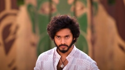 Teja Sajja in a still from HanuMan Teja Sajja in a still from HanuMan