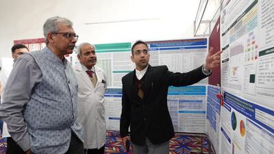 The event concluded with an award ceremony, where 36 researchers won awards for ‘Research publications’ and 15 researchers won an award in the ‘innovations’ category. (HT Photo)