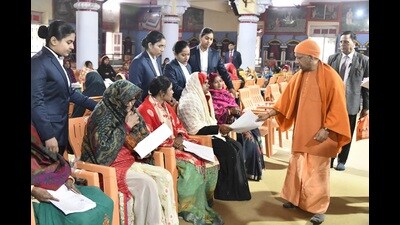 U.P. CM Yogi Adityanath at a Janata Darshan event in Gorakhpur on February 4. (HT photo) U.P. CM Yogi Adityanath at a Janata Darshan event in Gorakhpur on February 4. (HT photo)