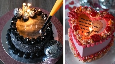 Burn-away cakes are becoming a hot trend for their dramatic visual appeal (Instagram) Burn-away cakes are becoming a hot trend for their dramatic visual appeal (Instagram)
