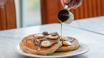 Nutella Stuffed Pancakes: Fill your pancakes with a generous spread of Nutella for a gooey and indulgent treat. Simply spread Nutella on one pancake, top with another, and cook until golden brown. (Unsplash) Nutella Stuffed Pancakes: Fill your pancakes with a generous spread of Nutella for a gooey and indulgent treat. Simply spread Nutella on one pancake, top with another, and cook until golden brown. (Unsplash)