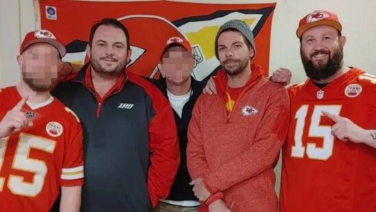 David Harrington (L) Clayton McGeeney (second from R) and Ricky Johnson (R) were found dead (Ricky Johnson/Facebook)