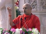 Swami Govind Dev Giri Maharaj in Ayodhya. 
