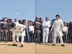 Jyotiraditya Scindia playing gilli danda in Madhya Pradesh. 