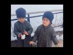 Snapshot of the girls talking about the weather in Kashmir. Snapshot of the girls talking about the weather in Kashmir.