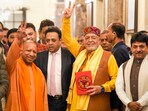 Uttar Pradesh Chief Minister Yogi Adityanath with state Finance Minister Suresh Kumar Khanna Uttar Pradesh Chief Minister Yogi Adityanath with state Finance Minister Suresh Kumar Khanna