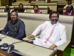 Ranchi: Former Jharkhand chief minister and JMM leader Hemant Soren attends the trust vote of the Champai Soren-led government,. Ranchi: Former Jharkhand chief minister and JMM leader Hemant Soren attends the trust vote of the Champai Soren-led government,.